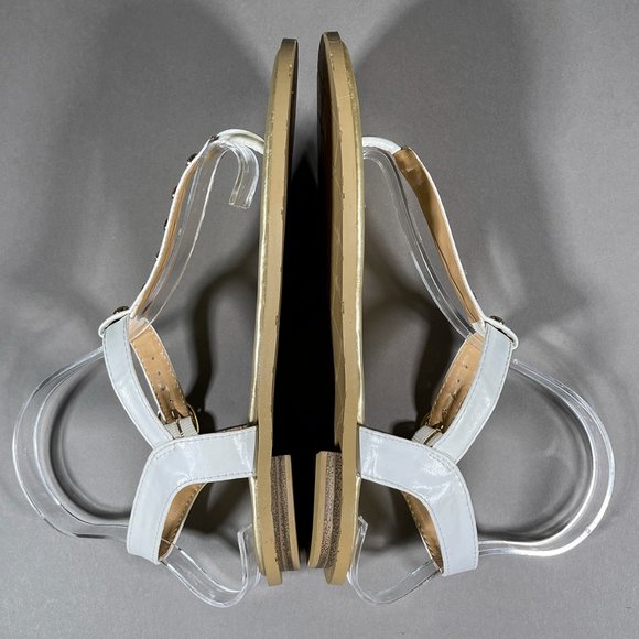 Jack Rodgers Sandals Gold Accents White Straps‎ Size 7M - Picture 7 of 15